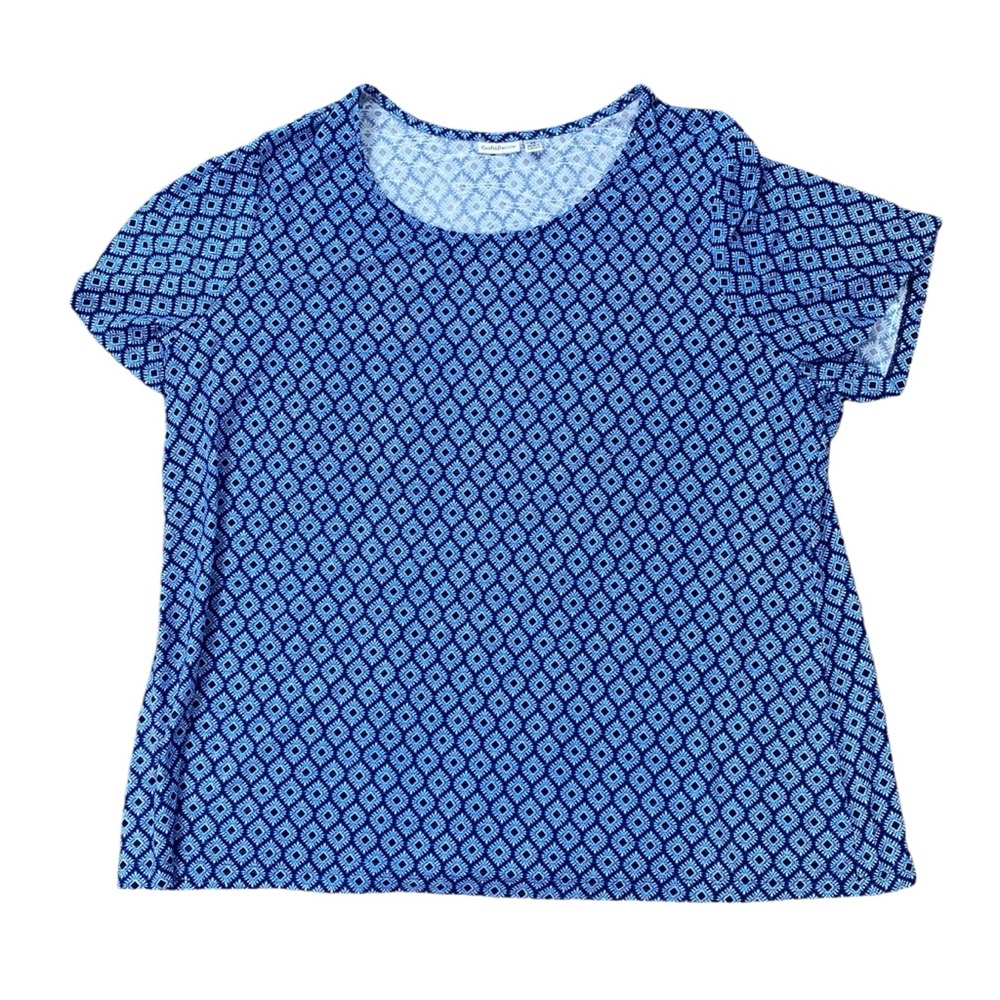 Womans Croft & Barrow stretchy geometric pattern top size 2X,
